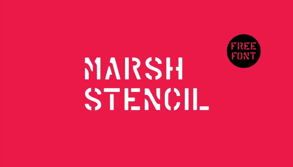 Marsh-Stencil-free-font