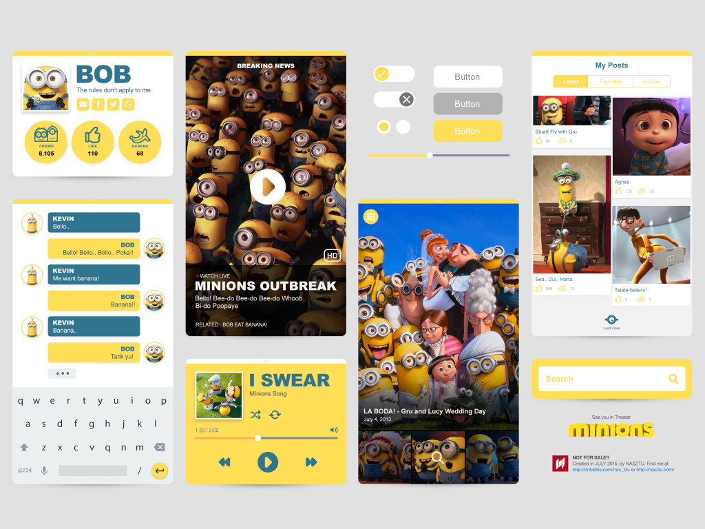 Minions-free-UI-Kit